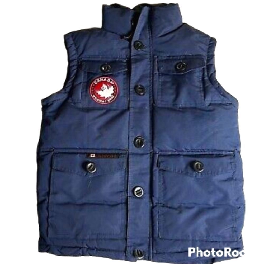 Canada Weather Gear BOY'S Insulated Puffer Vest Navy Blue Size 4 NWT